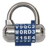 Master Lock Password Plus Combination Lock, Hardened Steel Shackle, 2.5" W, Silver 1534D